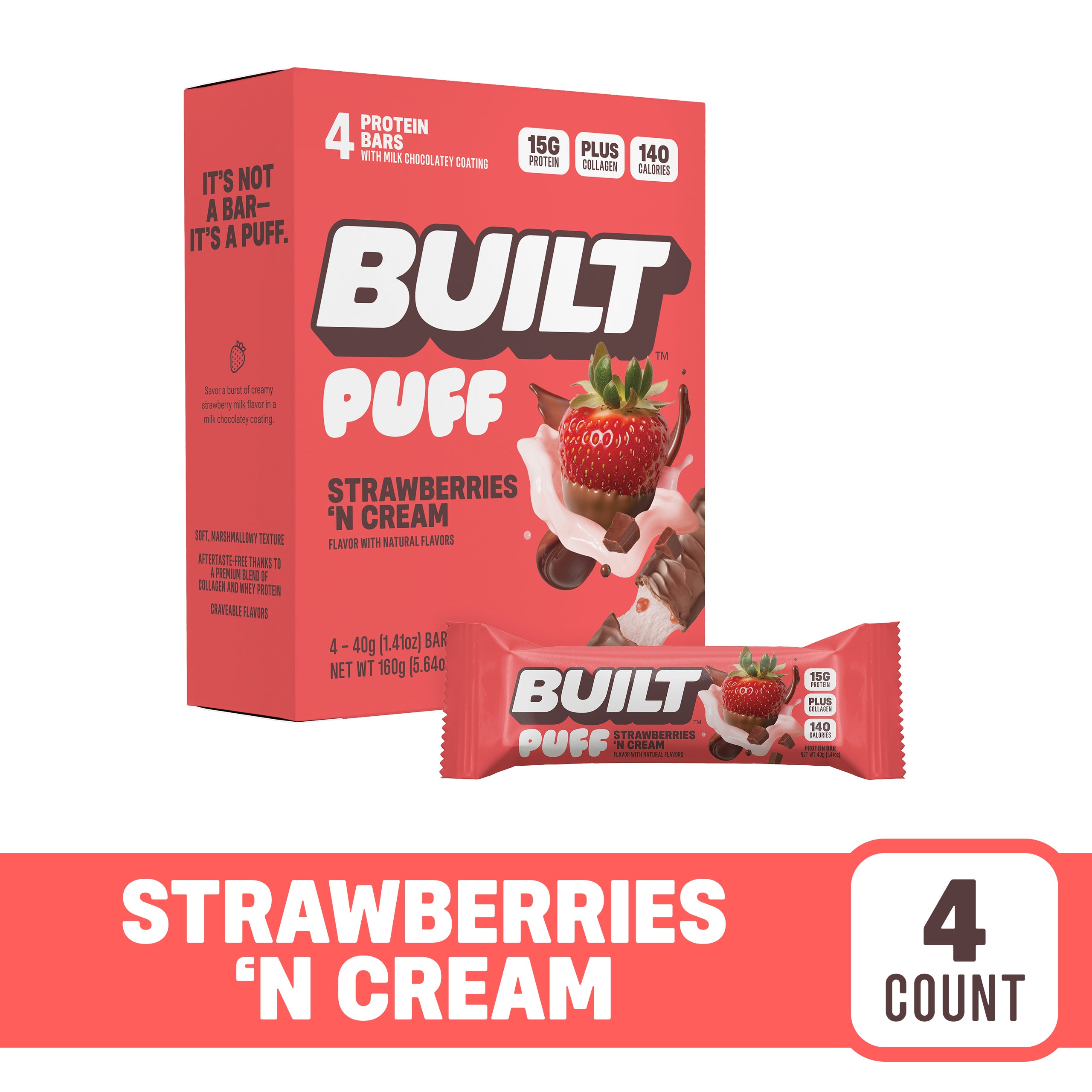 Strawberries 'N Cream Puff 4ct
